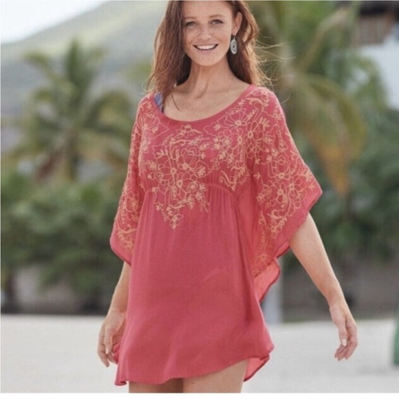 Sundance Lane tunic / swimsuit coverup in Geranium  Size Large - Picture 1 of 11
